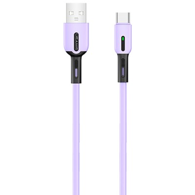 Купить ᐈ Кривой Рог ᐈ Низкая цена ᐈ Кабель Usams US-SJ433 USB - USB Type-C, 1 м, Purple (SJ433USB04)