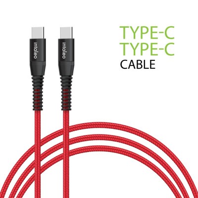 Купить ᐈ Кривой Рог ᐈ Низкая цена ᐈ Кабель Intaleo CBRNYTT1 USB Type-C - USB Type-C (M/M), 1.2 м, Red (1283126504112)