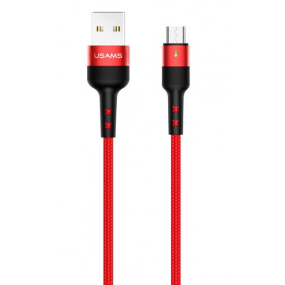 Купить ᐈ Кривой Рог ᐈ Низкая цена ᐈ Кабель Usams US-SJ312 USB - Micro USB, 1 м, Red (SJ312MC02)