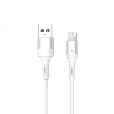 Купить ᐈ Кривой Рог ᐈ Низкая цена ᐈ Кабель SkyDolphin S06L LED Smart Power USB - Lightning (M/M), 1 м, White (USB-000555)