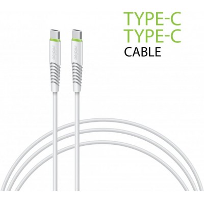 Купить ᐈ Кривой Рог ᐈ Низкая цена ᐈ Кабель Intaleo CBFLEXTT1 USB Type-C - USB Type-C (M/M), 1.2 м, White (1283126501296)