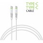 Купить ᐈ Кривой Рог ᐈ Низкая цена ᐈ Кабель Intaleo CBFLEXTT1 USB Type-C - USB Type-C (M/M), 1.2 м, White (1283126501296)