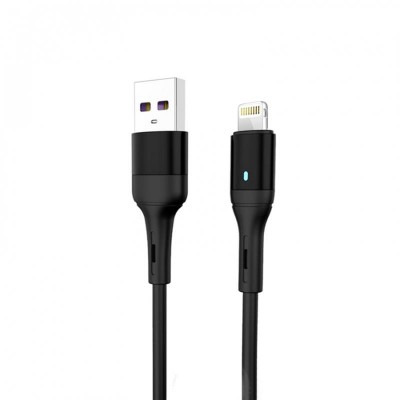 Купить ᐈ Кривой Рог ᐈ Низкая цена ᐈ Кабель SkyDolphin S06L LED Smart Power USB - Lightning (M/M), 1 м, Black (USB-000554)