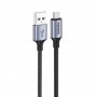 Купить ᐈ Кривой Рог ᐈ Низкая цена ᐈ Кабель Foneng X95 Metal Head Braided Cable USB - USB-C 3A 1.2м Black (X95-CA-TC)