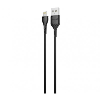 Купить ᐈ Кривой Рог ᐈ Низкая цена ᐈ Кабель Grand-X USB - Lightning (M/M), Cu, 2.1 A, 1 м, Black (PL01B)