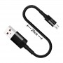 Купить ᐈ Кривой Рог ᐈ Низкая цена ᐈ Кабель Grand-X USB - micro USB (M/M), Cu, Power Bank, 0.2 м, Black (FM-20M)