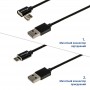 Купить ᐈ Кривой Рог ᐈ Низкая цена ᐈ Кабель Grand-X USB - Lightning (M/M), магнитный, 1 м, Black (MG-01L)