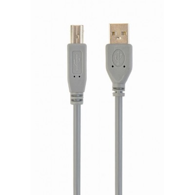 Купить ᐈ Кривой Рог ᐈ Низкая цена ᐈ Кабель Cablexpert USB - USB Type-B V 2.0 (M/M), 1.8 м, серый (CCP-USB2-AMBM-6G)