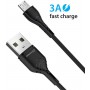 Купить ᐈ Кривой Рог ᐈ Низкая цена ᐈ Кабель Grand-X USB - micro USB (M/M), Fast Сharge, 3 A, 1 м, Black (PM-03B)