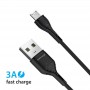 Купить ᐈ Кривой Рог ᐈ Низкая цена ᐈ Кабель Grand-X USB - micro USB (M/M), Fast Сharge, 3 A, 1 м, Black (PM-03B)