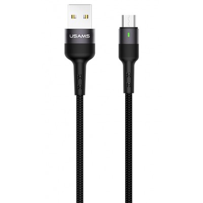 Купить ᐈ Кривой Рог ᐈ Низкая цена ᐈ Кабель Usams US-SJ312 USB - Micro USB, 1 м, Black (SJ312MC01)