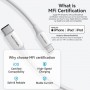 Купить ᐈ Кривой Рог ᐈ Низкая цена ᐈ Кабель Vention USB Type-C - Lightning (M/M), 1 м, White (LAKWF)