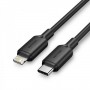 Купить ᐈ Кривой Рог ᐈ Низкая цена ᐈ Кабель Vention USB Type-C - Lightning (M/M), 1 м, Black (LAKBF)