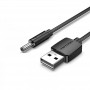 Купить ᐈ Кривой Рог ᐈ Низкая цена ᐈ Кабель Vention USB - DC 3.5 мм (M/M), 1.5 м, Black (CEXBG)