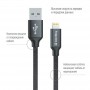 Купить ᐈ Кривой Рог ᐈ Низкая цена ᐈ Кабель ColorWay USB - Lightning (M/M), 1 м, Black (CW-CBUL004-BK)