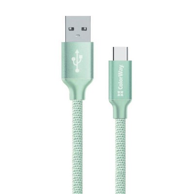 Купити Кабель ColorWay USB - USB Type-C (M/M), 1 м, Mint (CW-CBUC003-MT)ᐈ Кривий Ріг ᐈ Замовити по низькій ціні