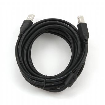 Купить ᐈ Кривой Рог ᐈ Низкая цена ᐈ Кабель Cablexpert USB - USB Type-B V 2.0 (M/M), 4.5 м, Ферритовый фильтр, черный (CCF-USB2-A