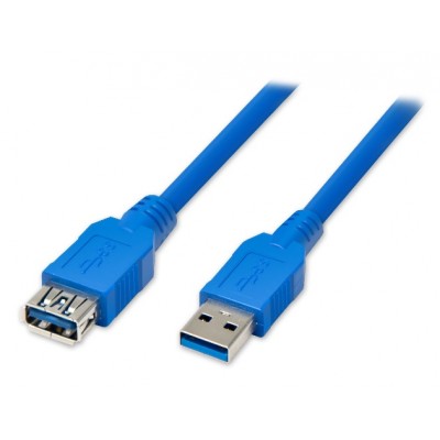 Купить ᐈ Кривой Рог ᐈ Низкая цена ᐈ Кабель Atcom USB - USB V 3.0 (M/F), удлинитель, 3.0 м, blue (6149)