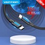 Купить ᐈ Кривой Рог ᐈ Низкая цена ᐈ Кабель Vention USB Type-C - USB Type-C TPE Round PD 100W, 5A, 0.5m, Black (COTBD)