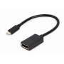 Купить ᐈ Кривой Рог ᐈ Низкая цена ᐈ Адаптер Cablexpert USB Type-C - DisplayPort (M/F), 0.15 м, черный (A-CM-DPF-02) 