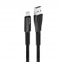 Купить ᐈ Кривой Рог ᐈ Низкая цена ᐈ Кабель ColorWay USB - USB Type-C (M/M), Zinc Alloy + Led, 2.4 А, 1 м, Black (CW-CBUC035-BK)