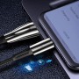 Купить ᐈ Кривой Рог ᐈ Низкая цена ᐈ Кабель ColorWay USB - USB Type-C (M/M), Zinc Alloy + Led, 2.4 А, 1 м, Black (CW-CBUC035-BK)