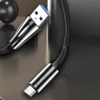 Купить ᐈ Кривой Рог ᐈ Низкая цена ᐈ Кабель ColorWay USB - USB Type-C (M/M), Zinc Alloy + Led, 2.4 А, 1 м, Black (CW-CBUC035-BK)