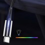 Купить ᐈ Кривой Рог ᐈ Низкая цена ᐈ Кабель ColorWay USB - USB Type-C (M/M), Zinc Alloy + Led, 2.4 А, 1 м, Black (CW-CBUC035-BK)