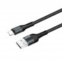 Купити Кабель ColorWay USB - Lightning (M/M), nylon, 2.4 А, 1 м, Black (CW-CBUL045-BK)ᐈ Кривий Ріг ᐈ Замовити по низькій ціні