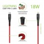 Купить ᐈ Кривой Рог ᐈ Низкая цена ᐈ Кабель Intaleo CBRNYTL1 USB Type-C - Lightning (M/M), 1.2 м, Red (1283126504129)