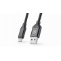 Купить ᐈ Кривой Рог ᐈ Низкая цена ᐈ Кабель REAL-EL Premium Fabric USB - micro USB (M/M), 2 м, Black (EL123500048)