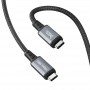 Купить ᐈ Кривой Рог ᐈ Низкая цена ᐈ Кабель Hoco US01 USB Type-C - USB Type-C (10Gbps), 100W, 1.8 м, Black (US0118B)