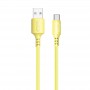 Купить ᐈ Кривой Рог ᐈ Низкая цена ᐈ Кабель ColorWay USB - USB Type-C (M/M), soft silicone, 2.4 А, 1 м, Yellow (CW-CBUC043-Y)