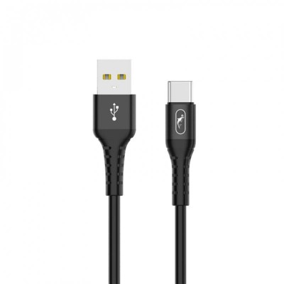 Купить ᐈ Кривой Рог ᐈ Низкая цена ᐈ Кабель SkyDolphin S05T TPE Frost Line USB - USB Type-C (M/M), 1 м, Black (USB-000551)