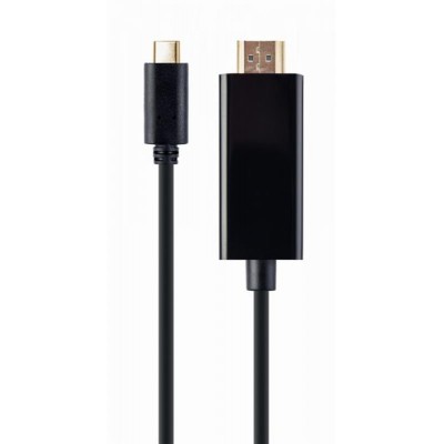 Купить ᐈ Кривой Рог ᐈ Низкая цена ᐈ Кабель Cablexpert USB Type-C - HDMI (M/M), 2 м, черный (A-CM-HDMIM-02)