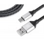 Купить ᐈ Кривой Рог ᐈ Низкая цена ᐈ Кабель REAL-EL Premium Leather USB - USB Type-C (M/M), 1 м, Black (EL123500049)