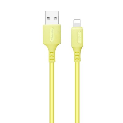 Купить ᐈ Кривой Рог ᐈ Низкая цена ᐈ Кабель ColorWay USB - Lightning (M/M), soft silicone, 2.4 А, 1 м, Yellow (CW-CBUL043-Y)