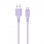 Купить ᐈ Кривой Рог ᐈ Низкая цена ᐈ Кабель ColorWay USB - micro USB (M/M), soft silicone, 2.4 А, 1 м, Purple (CW-CBUM044-PU)