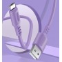 Купить ᐈ Кривой Рог ᐈ Низкая цена ᐈ Кабель ColorWay USB - micro USB (M/M), soft silicone, 2.4 А, 1 м, Purple (CW-CBUM044-PU)