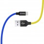 Купить ᐈ Кривой Рог ᐈ Низкая цена ᐈ Кабель ColorWay USB - micro USB (M/M), 2.4 А, 1 м, Blue/Yellow (CW-CBUM052-BLY)