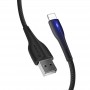 Купить ᐈ Кривой Рог ᐈ Низкая цена ᐈ Кабель ColorWay USB - Lightning (M/M), PVC + Led, 2.4 А, 1 м, Black (CW-CBUL034-BK)