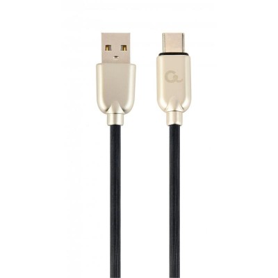 Купить ᐈ Кривой Рог ᐈ Низкая цена ᐈ Кабель Cablexpert USB - USB Type-C V 2.0 (M/M), премиум, 2 м, черный (CC-USB2R-AMCM-2M)