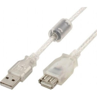 Купить ᐈ Кривой Рог ᐈ Низкая цена ᐈ Кабель Cablexpert (CCF-USB2-AMAF-TR-10) USB2.0 A - USB A, 3м, ферритовый фильтр