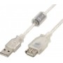 Купить ᐈ Кривой Рог ᐈ Низкая цена ᐈ Кабель Cablexpert (CCF-USB2-AMAF-TR-10) USB2.0 A - USB A, 3м, ферритовый фильтр