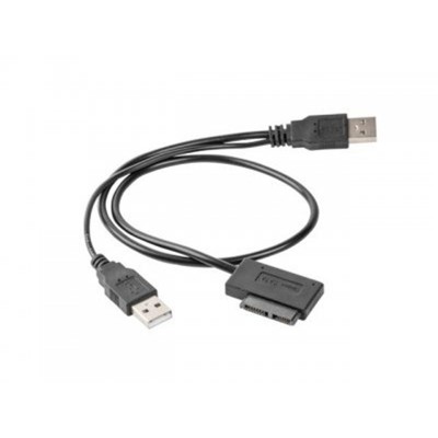 Купить ᐈ Кривой Рог ᐈ Низкая цена ᐈ Адаптер Cablexpert USB - Slim SATA II (M/M), 0.5 м, черный (A-USATA-01)