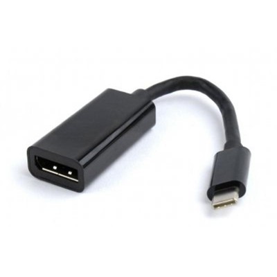 Купить ᐈ Кривой Рог ᐈ Низкая цена ᐈ Адаптер Cablexpert USB Type-C - DisplayPort (M/F), 0.15 м, черный (A-CM-DPF-01) 