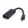 Купить ᐈ Кривой Рог ᐈ Низкая цена ᐈ Адаптер Cablexpert USB Type-C - DisplayPort (M/F), 0.15 м, черный (A-CM-DPF-01) 