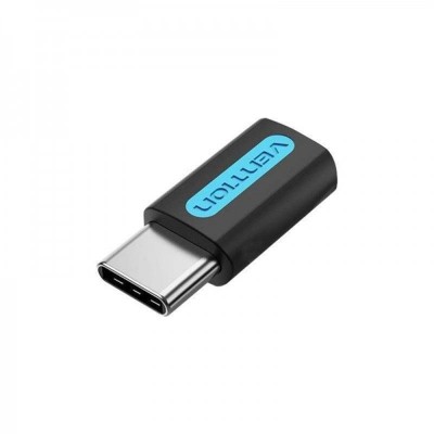 Купить ᐈ Кривой Рог ᐈ Низкая цена ᐈ Адаптер Vention USB Type-C - micro USB (M/F) Black (CDXB0)