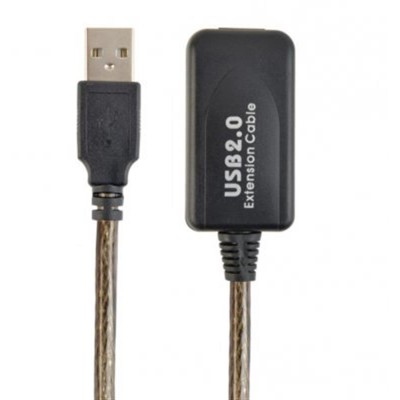 Купить ᐈ Кривой Рог ᐈ Низкая цена ᐈ Кабель Cablexpert USB - USB V 2.0 (F/M), активный удлинитель, 5 м, черный (UAE-01-5M)