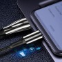 Купить ᐈ Кривой Рог ᐈ Низкая цена ᐈ Кабель ColorWay USB - micro USB (M/M), Zinc Alloy + Led, 2.4 А, 1 м, Black (CW-CBUM035-BK)